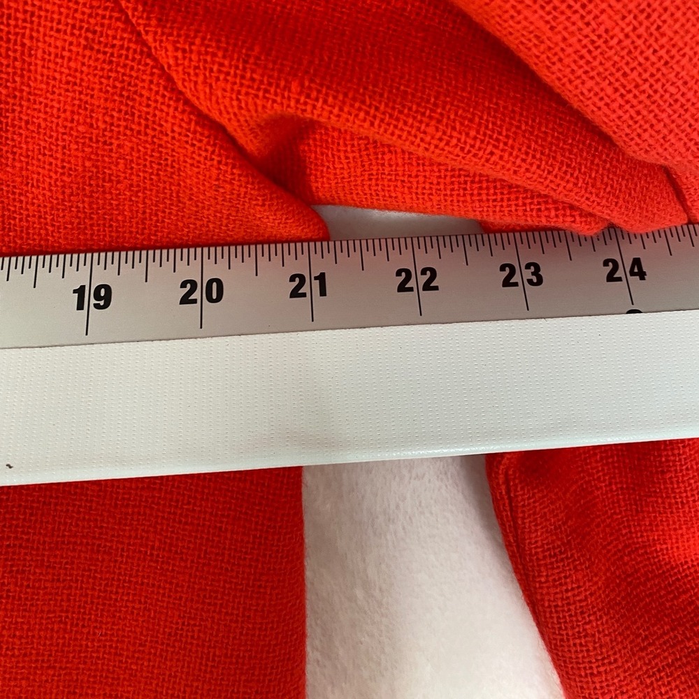 Vintage Wool Blend Coat Bold Orange Double Breasted‎ Retro Silk Lined Medium - Picture 6 of 7